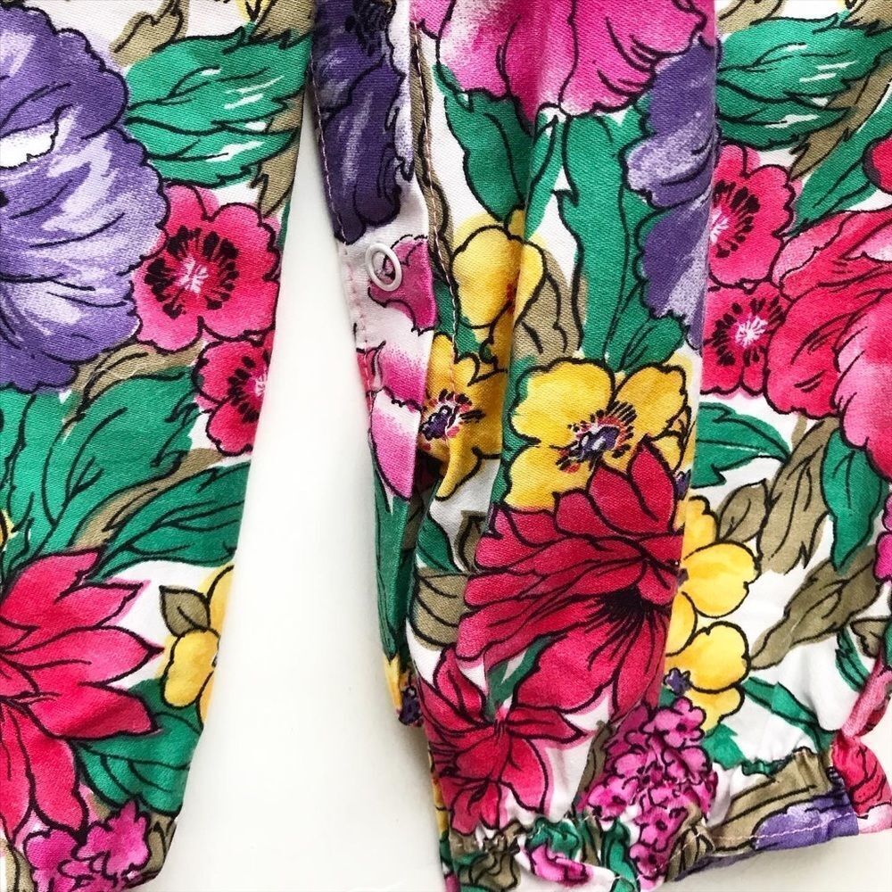 Vintage Floral print ruffle collar jumpsuit EUC 24 months - Picture 10 of 11
